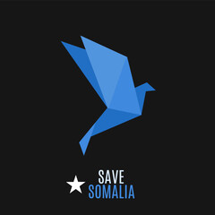 illustration vector of save somalia perfect for print,campaign,etc.
