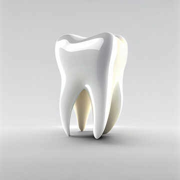 3d model of a tooth on a white background. dentistry concept
