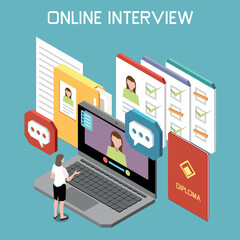 Headhunting Isometric Composition