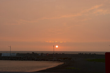 Sunset at the beach in Kaohsiung