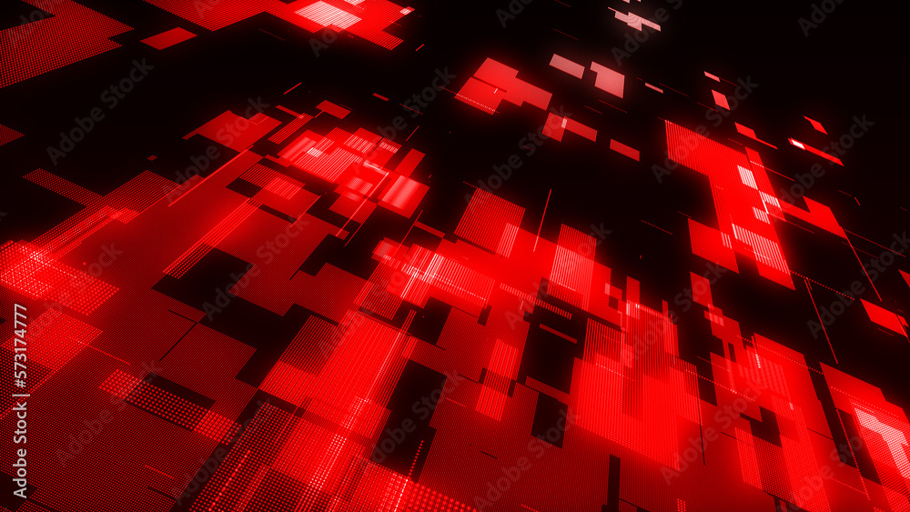 Poster abstract technology background. big data digital code. futuristic dots background. 3d rendering.
