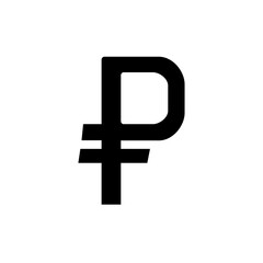 Fototapeta premium Russian currency Ruble sign. RUB icon. currencies symbol icon. Money icon set. Isolated currency symbol illustration. Finance sign. 