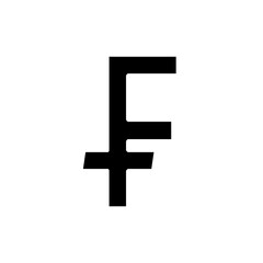 Swiss currency Franc sign. CHF icon. currencies symbol icon. Money icon set. Isolated currency symbol illustration. Finance sign. 