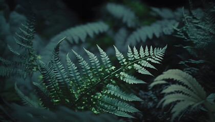 green fern in the middle of the forest