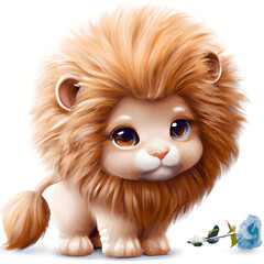 Cute Baby Lion Nursery Art