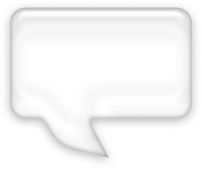 White Glow Rounded Rectangle Speech Bubble