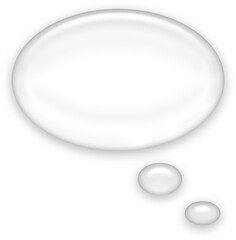 White Glow Round Thought Bubble