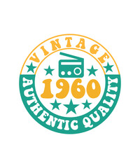 VINTAGE 1960 AUTHENTIC QUALITY SVG