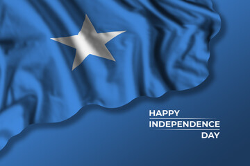 Somalia independence day greetings card with flag