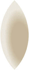 Geometric form with noisy gradient. Beige petal element with transparent background