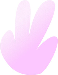 Abstract form with noisy gradient. Pink decorative element with transparent background