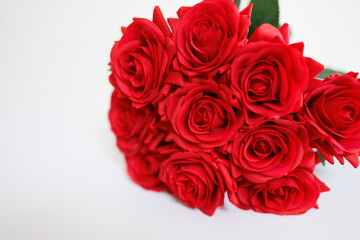 薔薇の花束　背景白