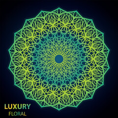 Mandala background golden.
