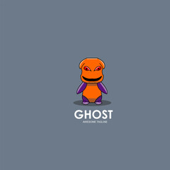 Ghost icon logo design illustration template