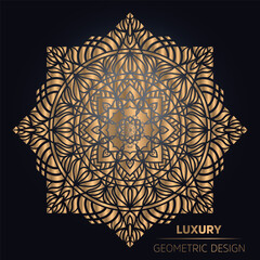 Mandala background golden.