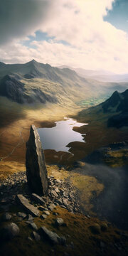 The view from Snowdon at dawn