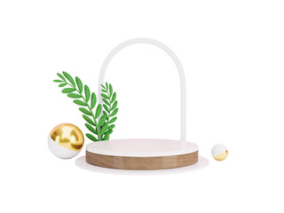 Luxury golden podium display products