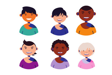 set of people, set of cartoon, vector art, 