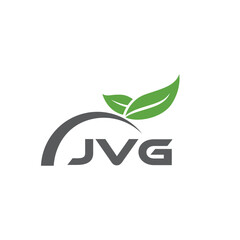 JVG letter nature logo design on white background. JVG creative initials letter leaf logo concept. JVG letter design.