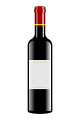 Wine bottle vector illustration