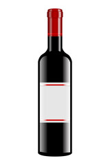 Wine bottle vector illustration