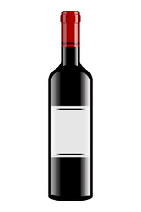 Wine bottle vector illustration