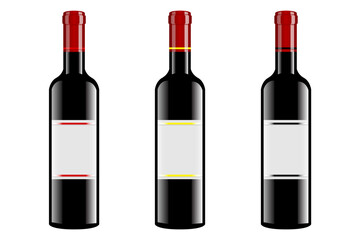 Wine bottle vector illustration