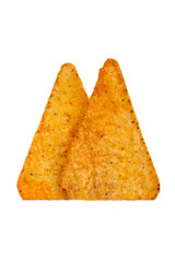 Tortilla chips, nachos isolated on white
