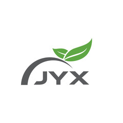 JYX letter nature logo design on white background. JYX creative initials letter leaf logo concept. JYX letter design.