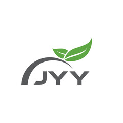 JYY letter nature logo design on white background. JYY creative initials letter leaf logo concept. JYY letter design.