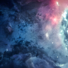 Outer Space Background - Purple, Pink and Blue