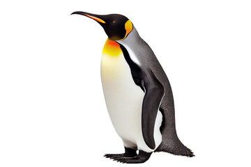 penguin isolated ob background - obrazy, fototapety, plakaty