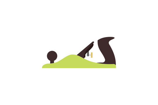 Vector illustration hand tool for carpentry jointer plane. Jack plane.