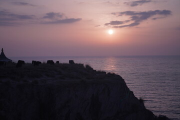 sunrise over qinghai lake