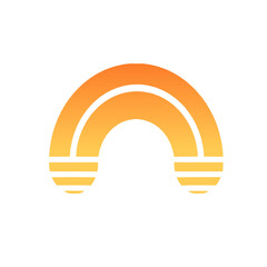 Half sunset adding circle rounded