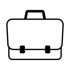 Business bag icon, briefcase vector icon. Suitcase, portfolio symbol, linear style pictogram isolated on white.