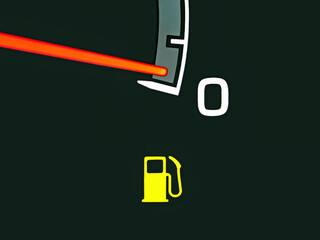 fuel reserve indicator in the car - obrazy, fototapety, plakaty