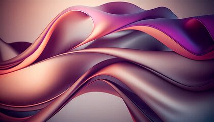 Radiant Flowing Waves of Color in Abstract Designs , Generative AI