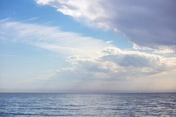 Naklejka na ściany i meble Blue sky background with clouds, Natural sky background