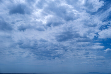 Naklejka na ściany i meble Blue sky background with clouds, Natural sky background