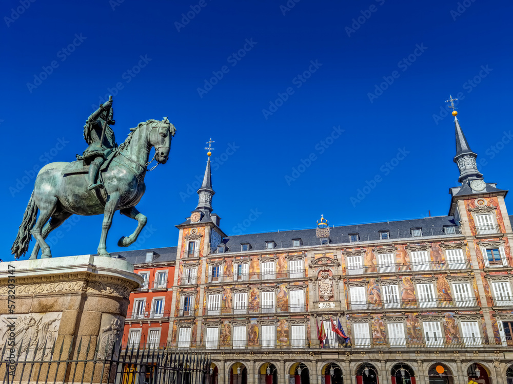 Wall mural View of the Plaza Mayor square in Madrid, Spain