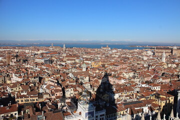 Panorama view of the old town in Venice, Italy