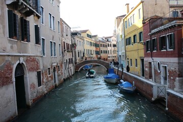 Old town and canal in Venice, Italy