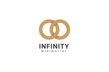 Fototapeta premium Minimalist Infinity Logo Vector Icon Illustration