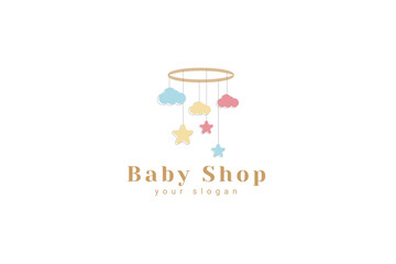 Baby Shop Logo Vector Icon Illustration