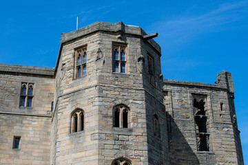 Fototapeta na wymiar Warkworth Castle keep in Northumberland, UK