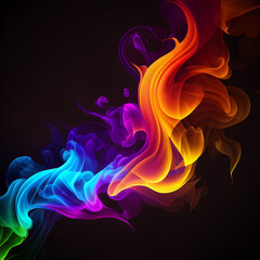 abstract colorful flame