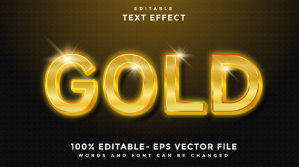Gold Editable Text Effect Design Template, Effect Saved In Graphic Style
