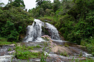 Waterfall Cachoeira da Pedra Branca (Paraty), Rio de Janeiro state, Brazil.
