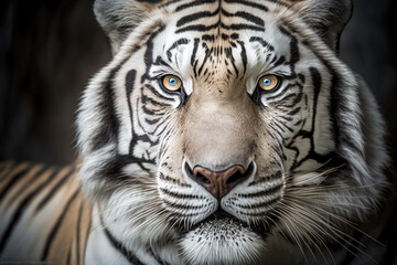 white tiger portrait, Generative AI